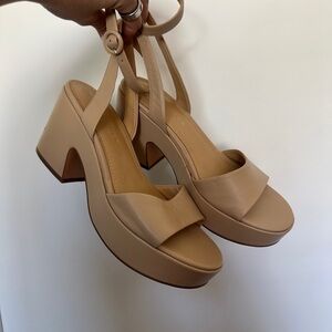 Marc Fisher Nude Platform Heels